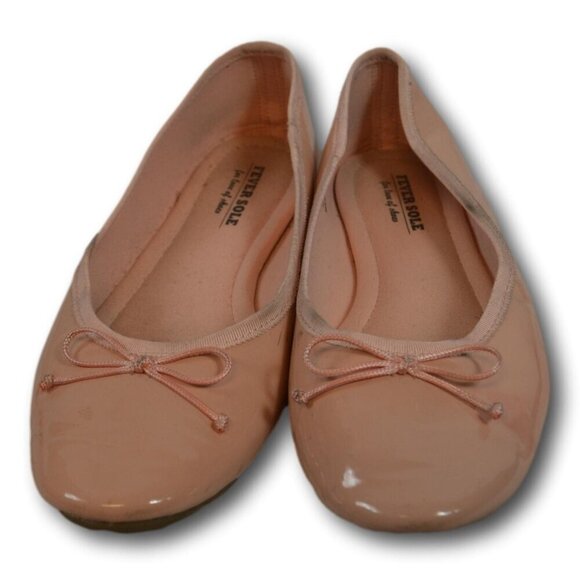 FEVERSOLE Womens Macaroon Colorful Memory Foam Cushion Insock Patent Ballet Flat - Picture 1 of 5